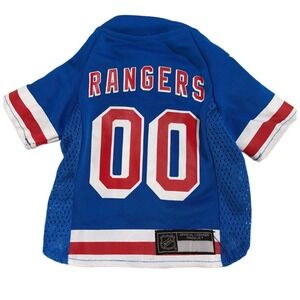 New York Rangers NHL Hockey League Pet Apparel Pet's First Dog‎ Jersey - Small